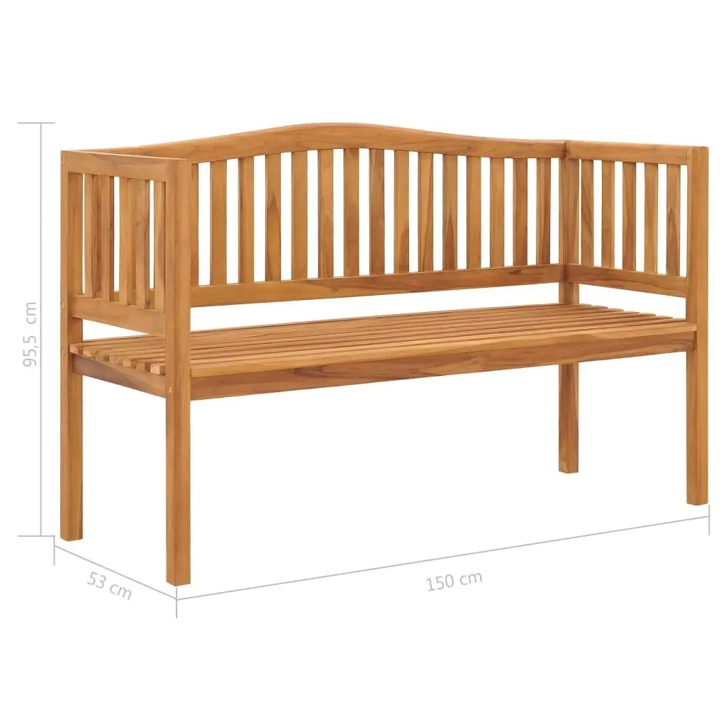 Garden Bench 150 cm Solid Teak Wood 49359