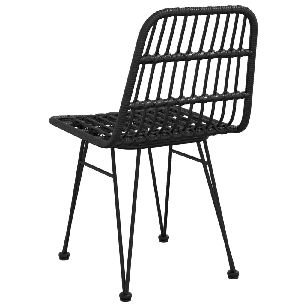 Garden Chairs 2 pcs Black 48x62x84 cm PE Rattan 319429