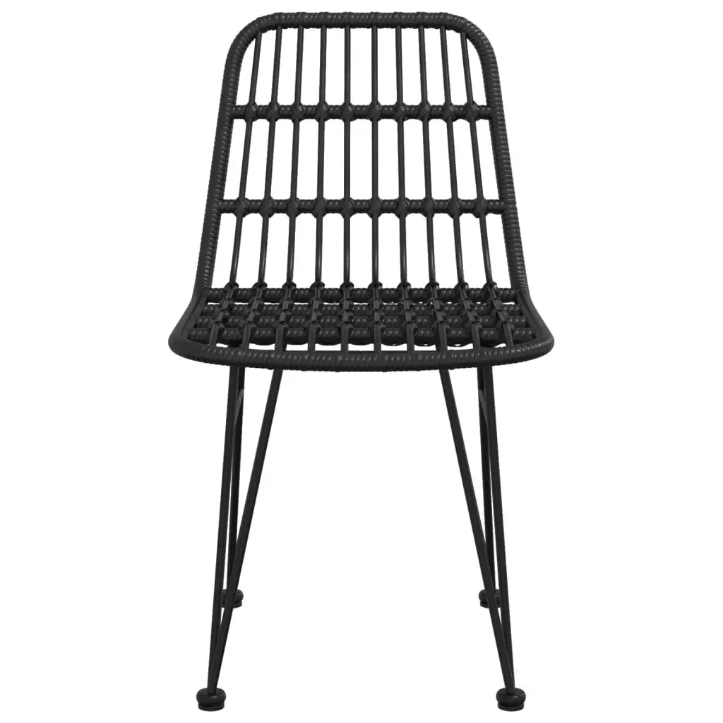 Garden Chairs 2 pcs Black 48x62x84 cm PE Rattan 319429