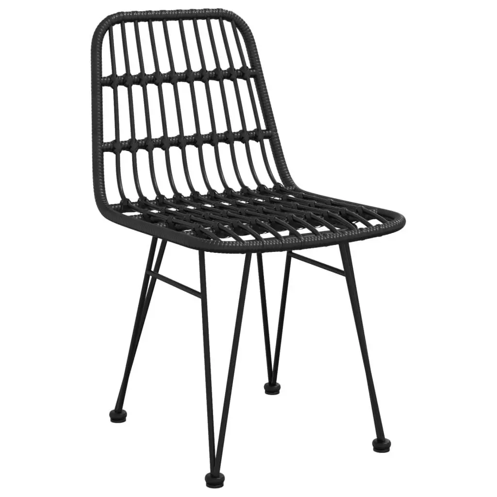 Garden Chairs 2 pcs Black 48x62x84 cm PE Rattan 319429