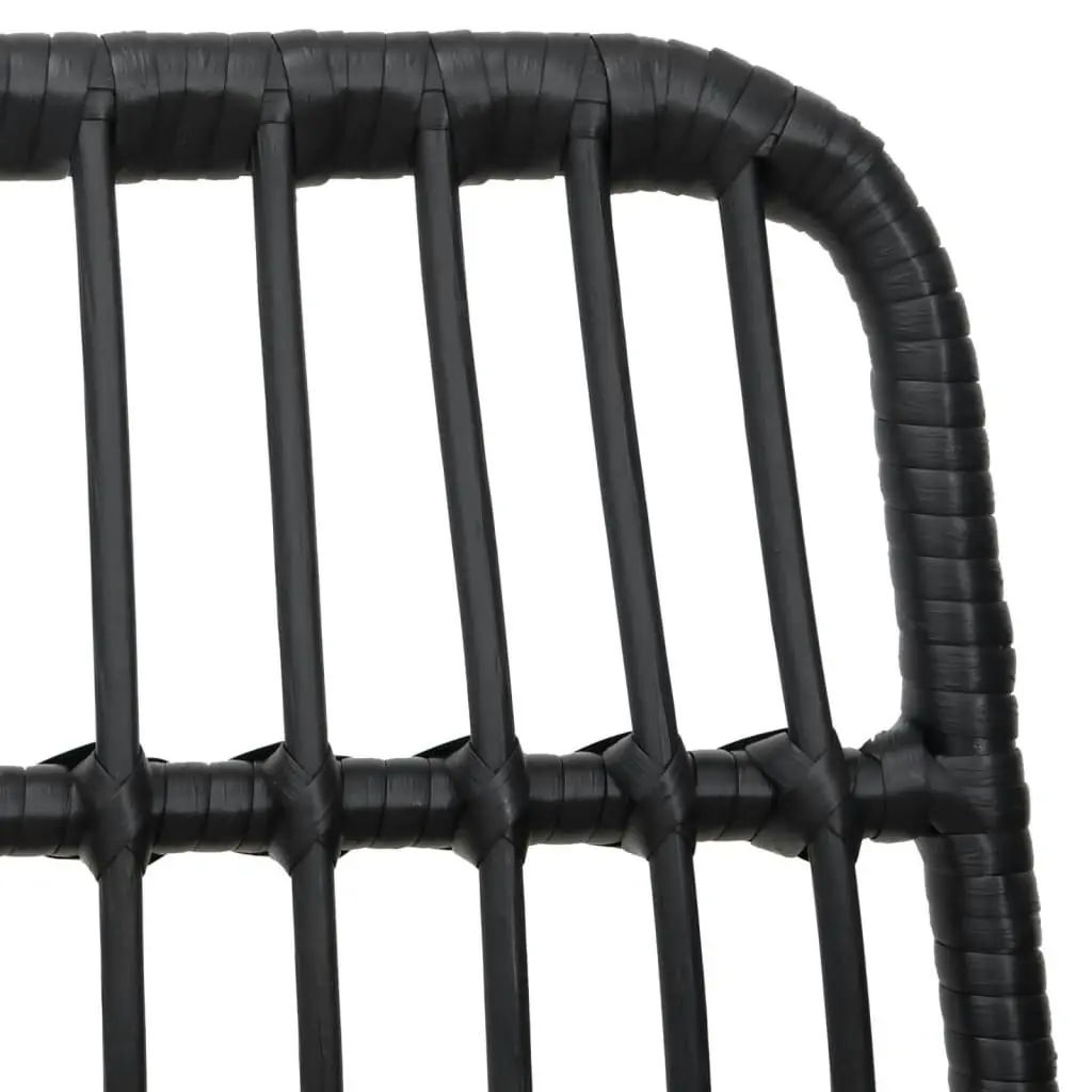 Garden Chairs 2 pcs Black 48x62x84 cm PE Rattan 319429