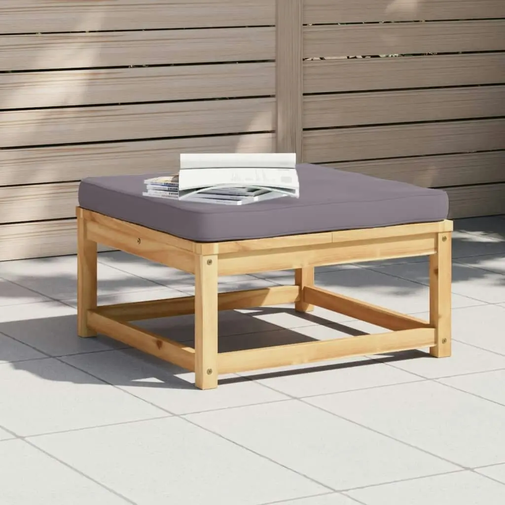 Garden Footstool with Cushions Solid Wood Acacia 366496