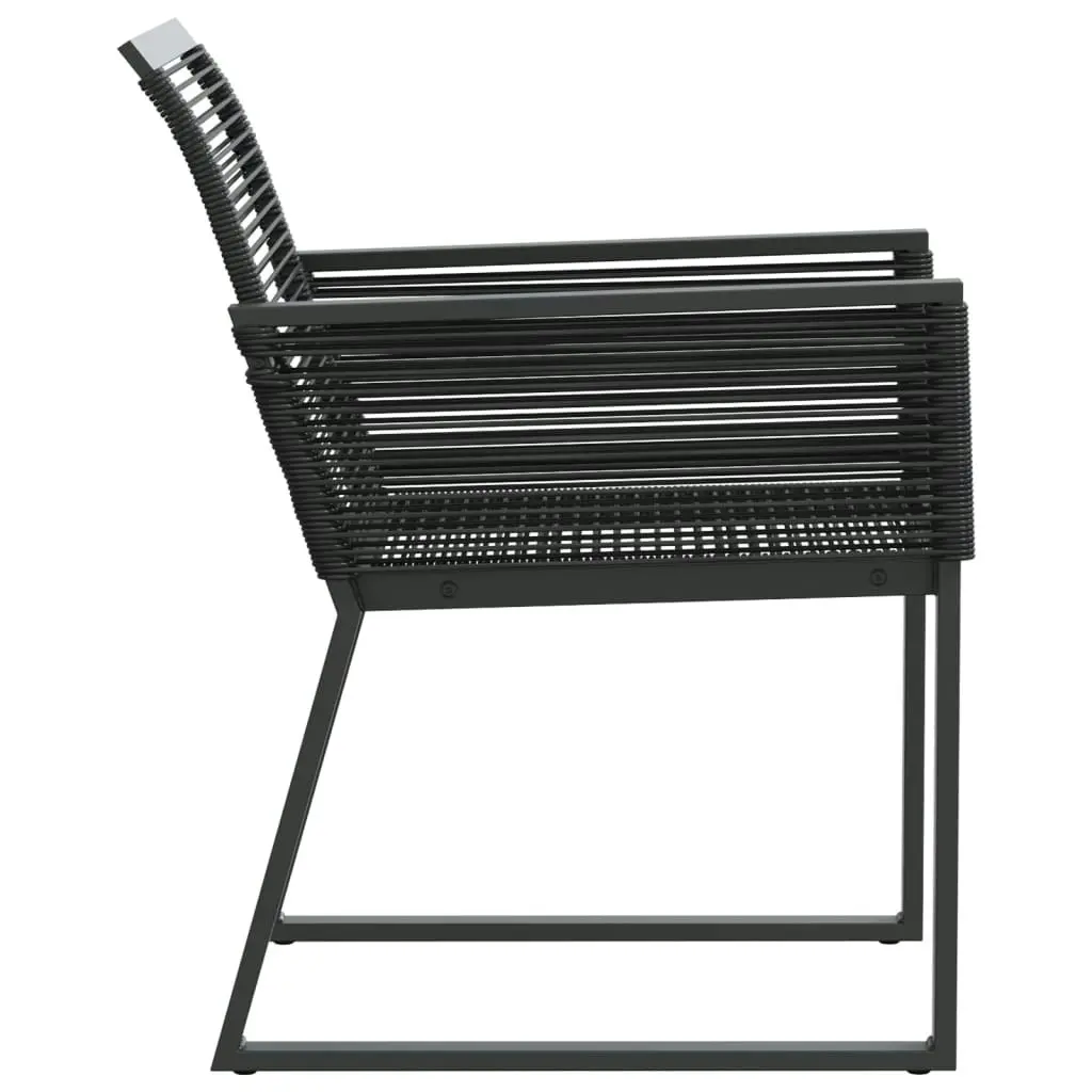 Garden Chairs 4 pcs Black Poly Rattan 4008114