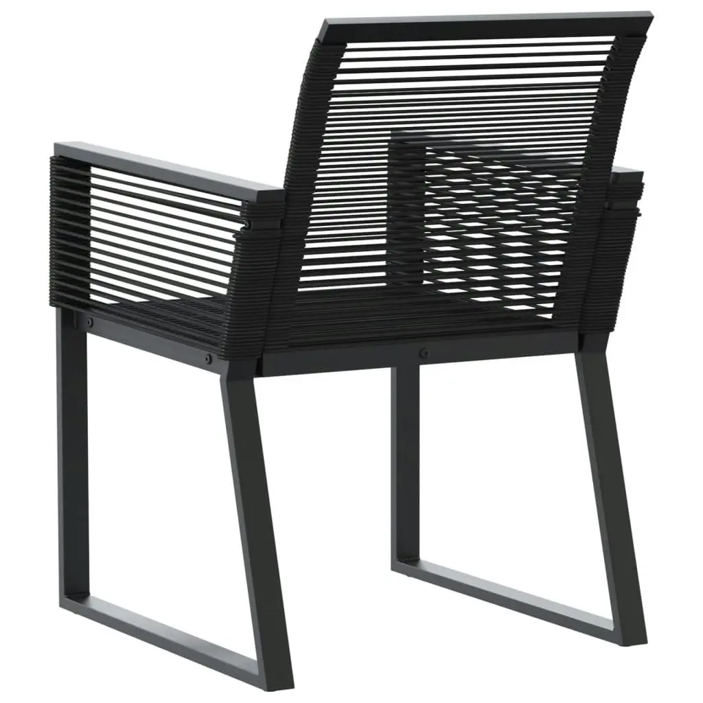 Garden Chairs 4 pcs Black Poly Rattan 4008114