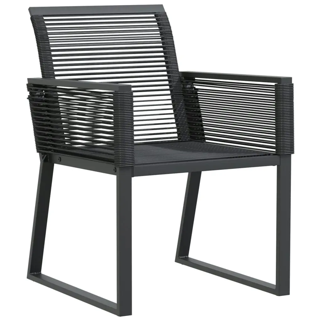 Garden Chairs 4 pcs Black Poly Rattan 4008114