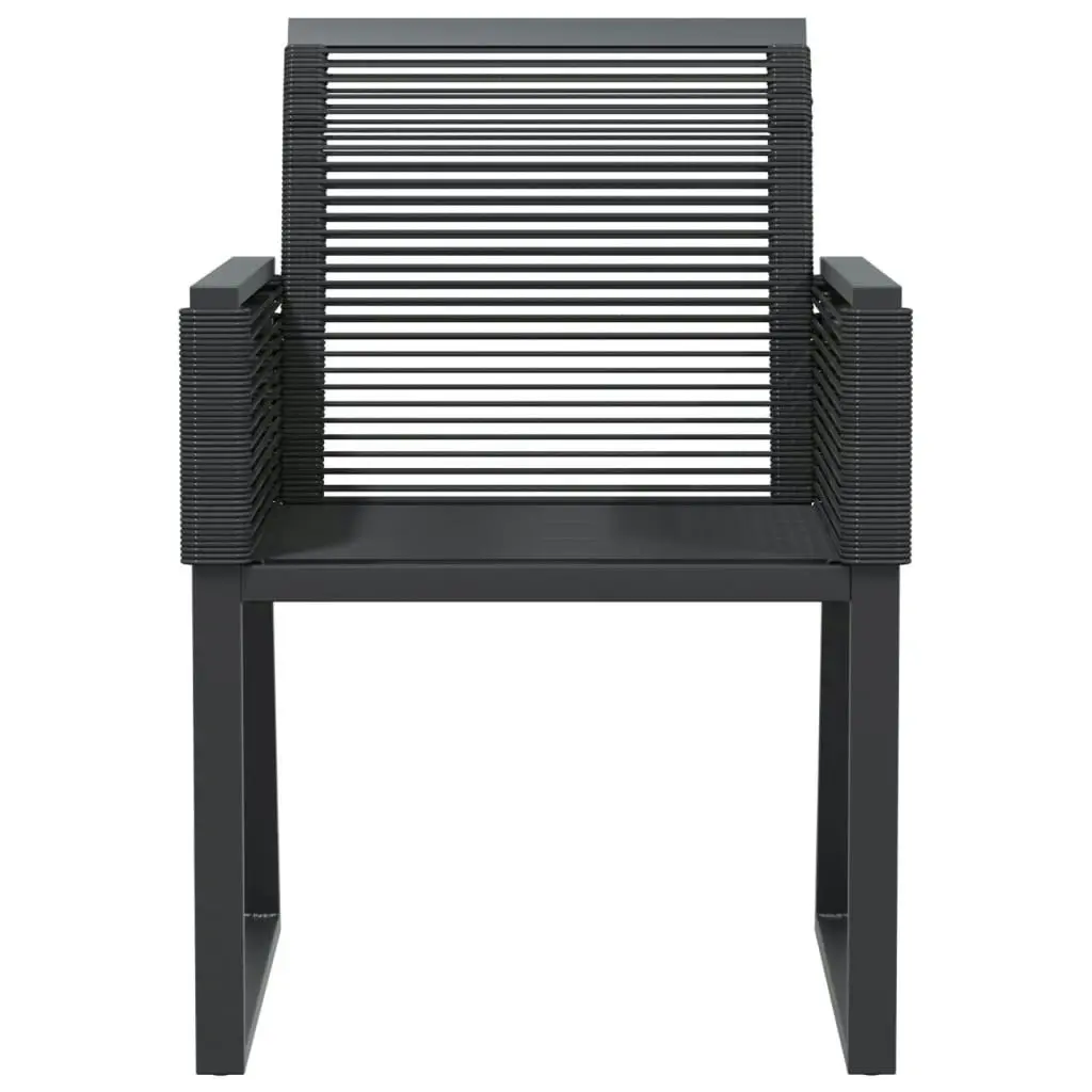 Garden Chairs 4 pcs Black Poly Rattan 4008114