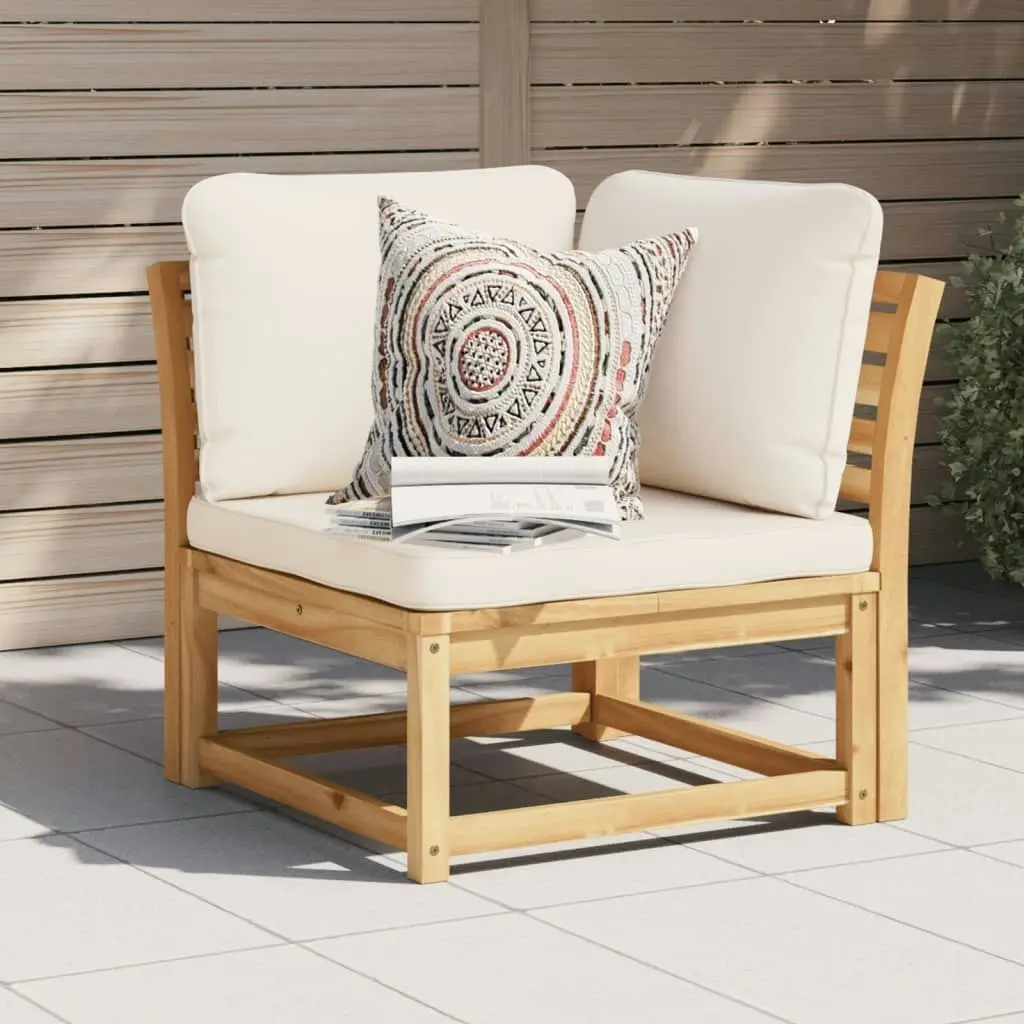 Garden Sofa Corner with Cushions 73x73x65 cm Solid Wood Acacia 366488