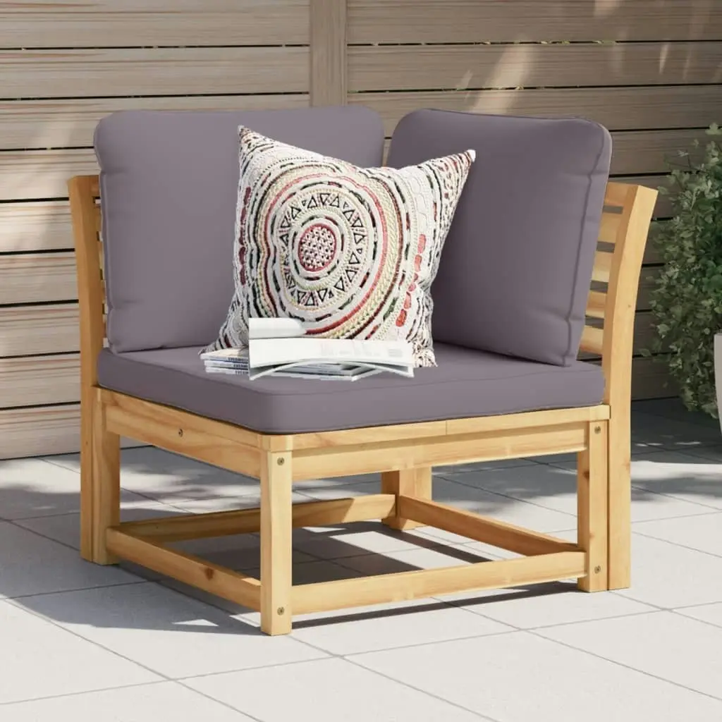 Garden Sofa Corner with Cushions 73x73x65 cm Solid Wood Acacia 366494