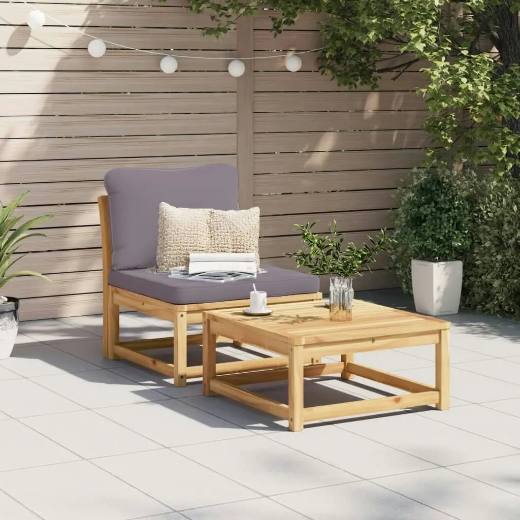 Garden Sofa with Cushions Solid Wood Acacia 366495