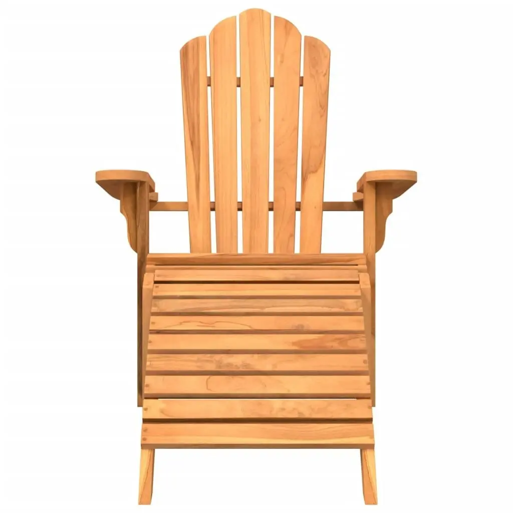 Garden Adirondack Chair with Footrest Solid Wood Teak 4008080