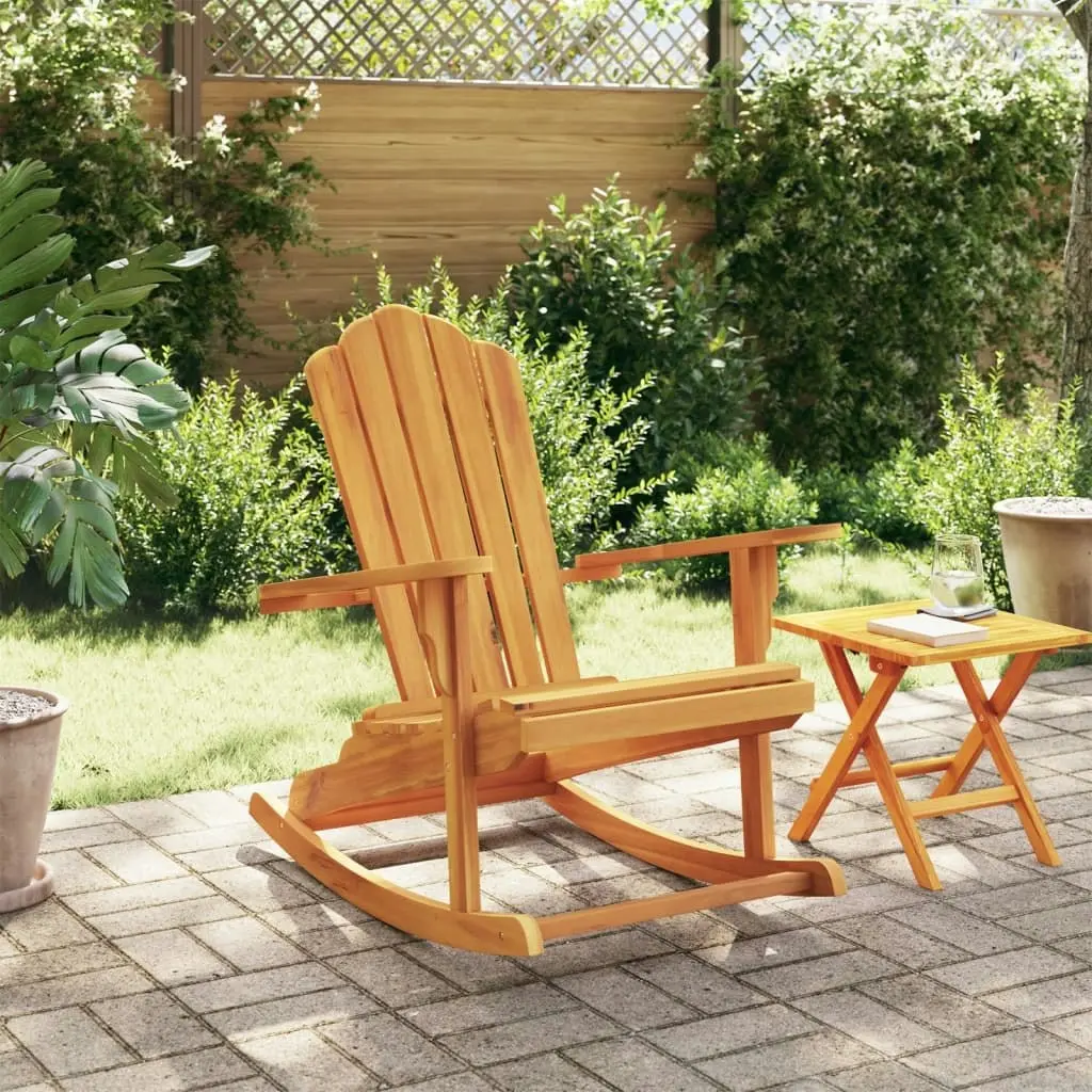 Garden Adirondack Rocking Chair Solid Wood Teak 4008082