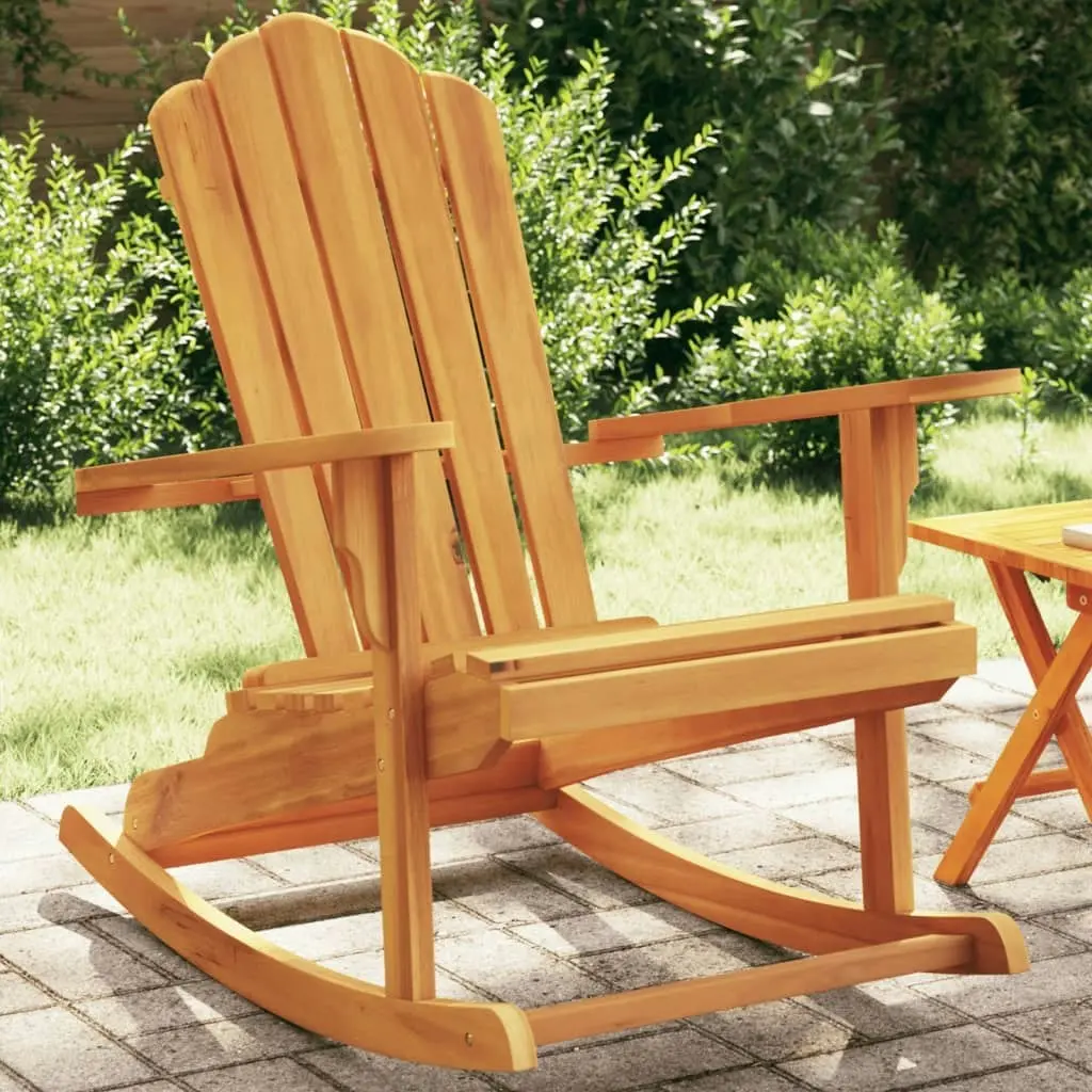 Garden Adirondack Rocking Chair Solid Wood Teak 4008082