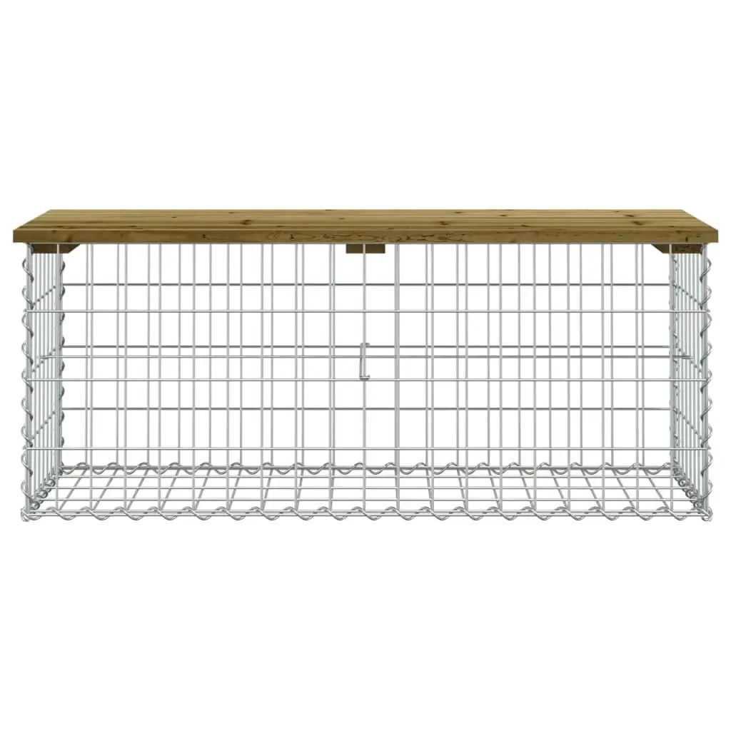 Garden Bench Gabion Design 103x44x42 cm Impregnated Wood Pine 834361