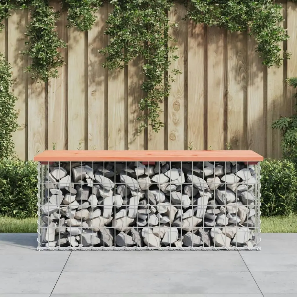 Garden Bench Gabion Design 103x44x42 cm Solid Wood Douglas 834360