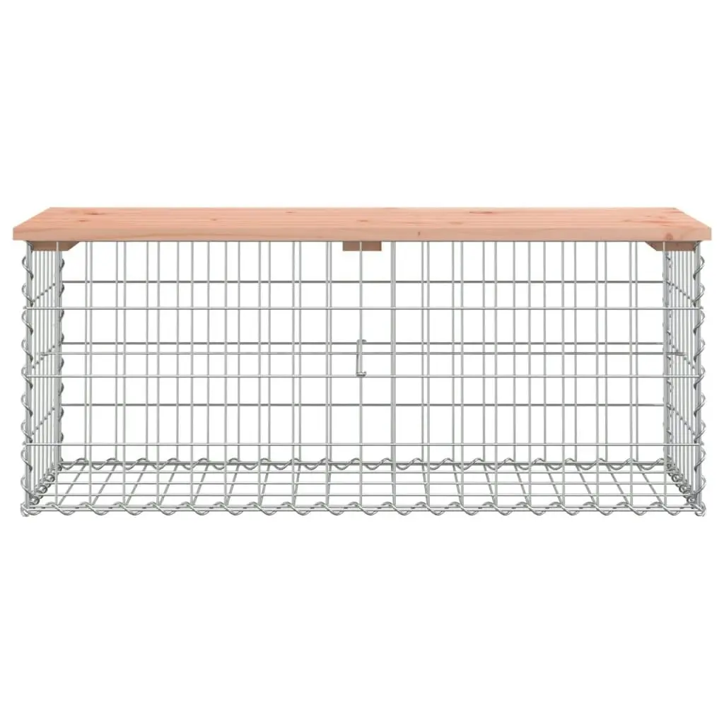 Garden Bench Gabion Design 103x44x42 cm Solid Wood Douglas 834360