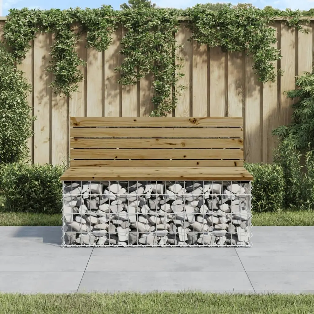 Garden Bench Gabion Design 103x70x65 cm Impregnated Wood Pine 834376