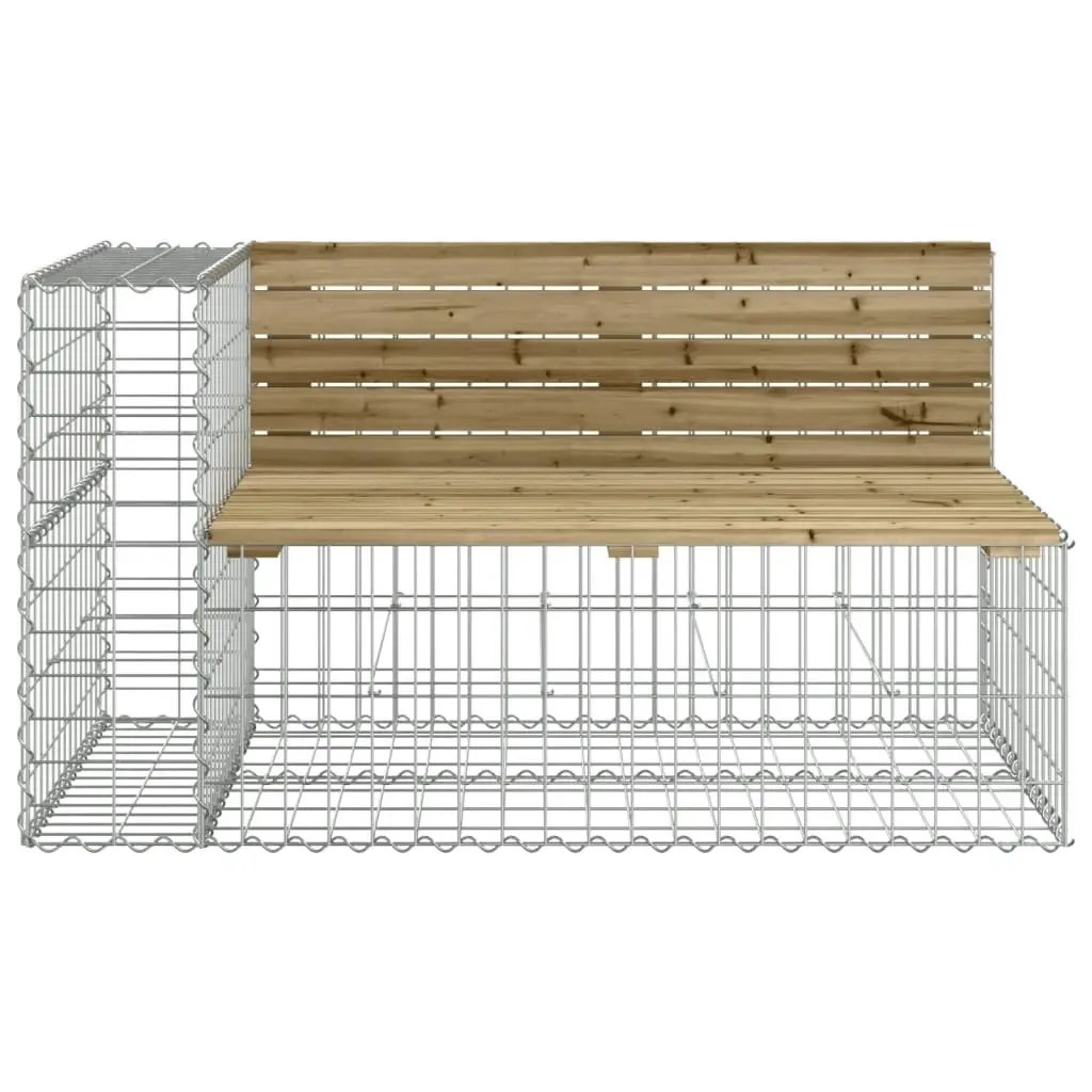 Garden Bench Gabion Design 122x71x65.5 cm Impregnated Wood Pine 834385