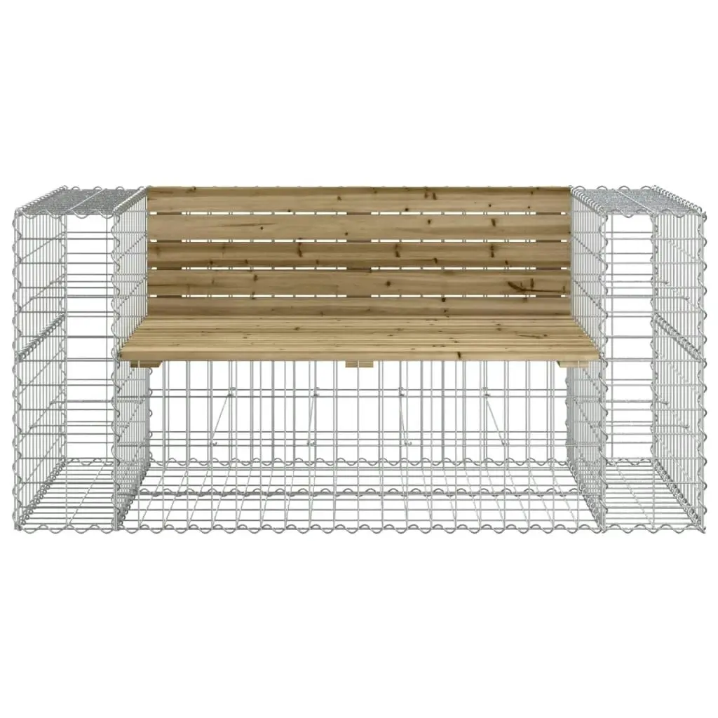 Garden Bench Gabion Design 143x71x65.5 cm Impregnated Wood Pine 834379