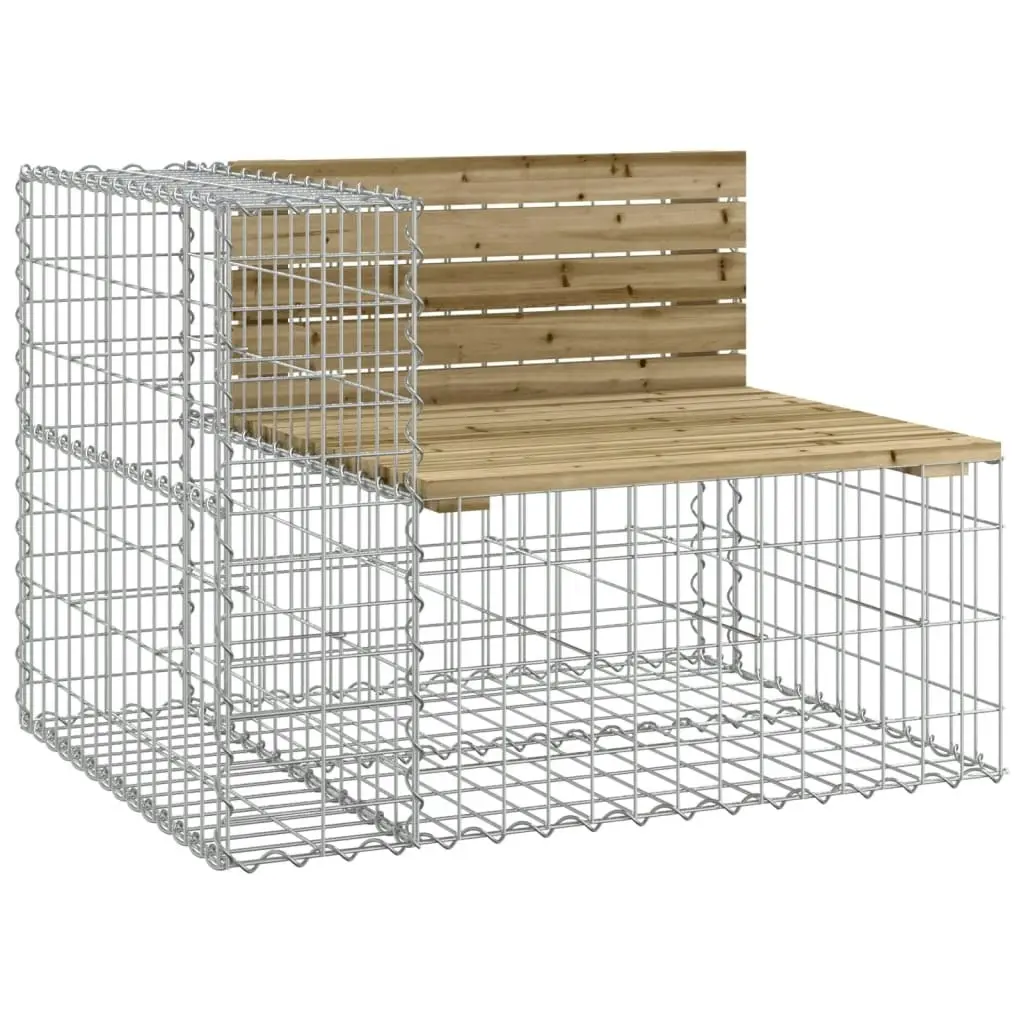 Garden Bench Gabion Design 184x71x65.5 cm Impregnated Wood Pine 3196238