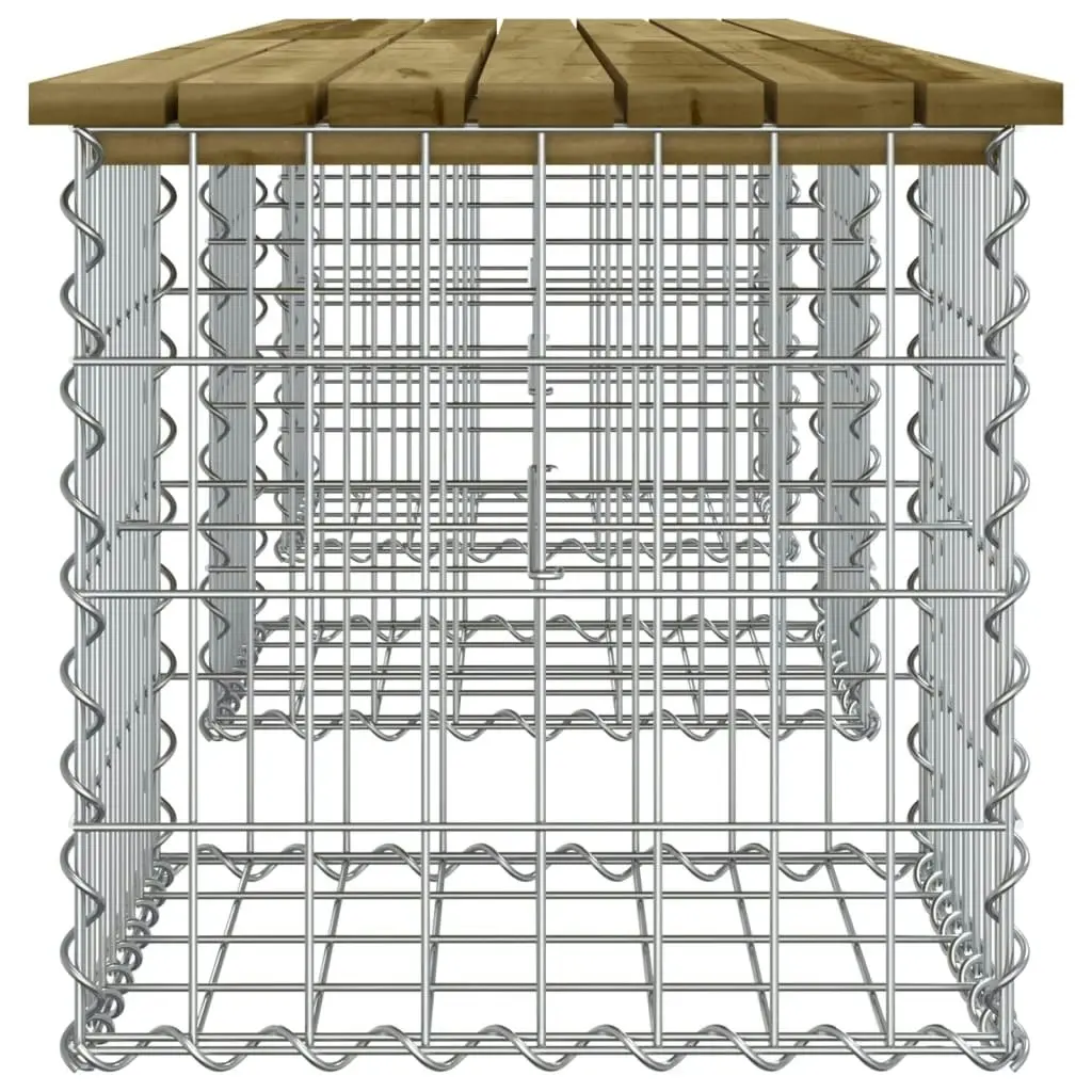 Garden Bench Gabion Design 203x44x42 cm Impregnated Wood Pine 834343