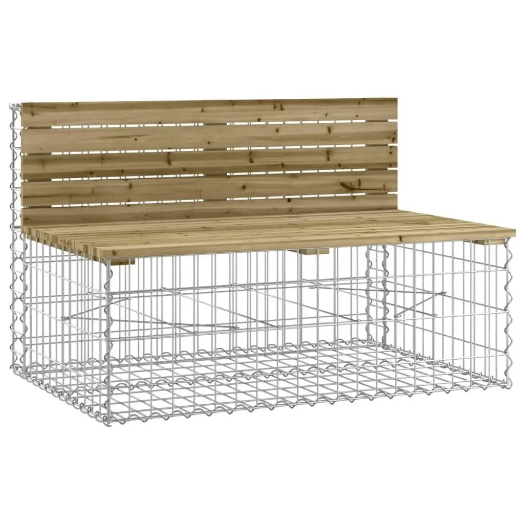 Garden Bench Gabion Design 287x71x65.5 cm Impregnated Wood Pine 3196253