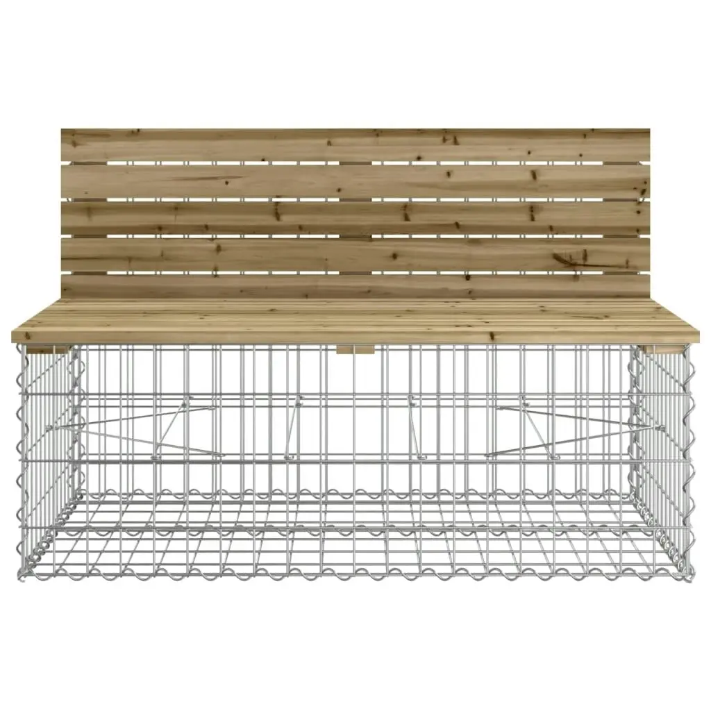 Garden Bench Gabion Design 287x71x65.5 cm Impregnated Wood Pine 3196253