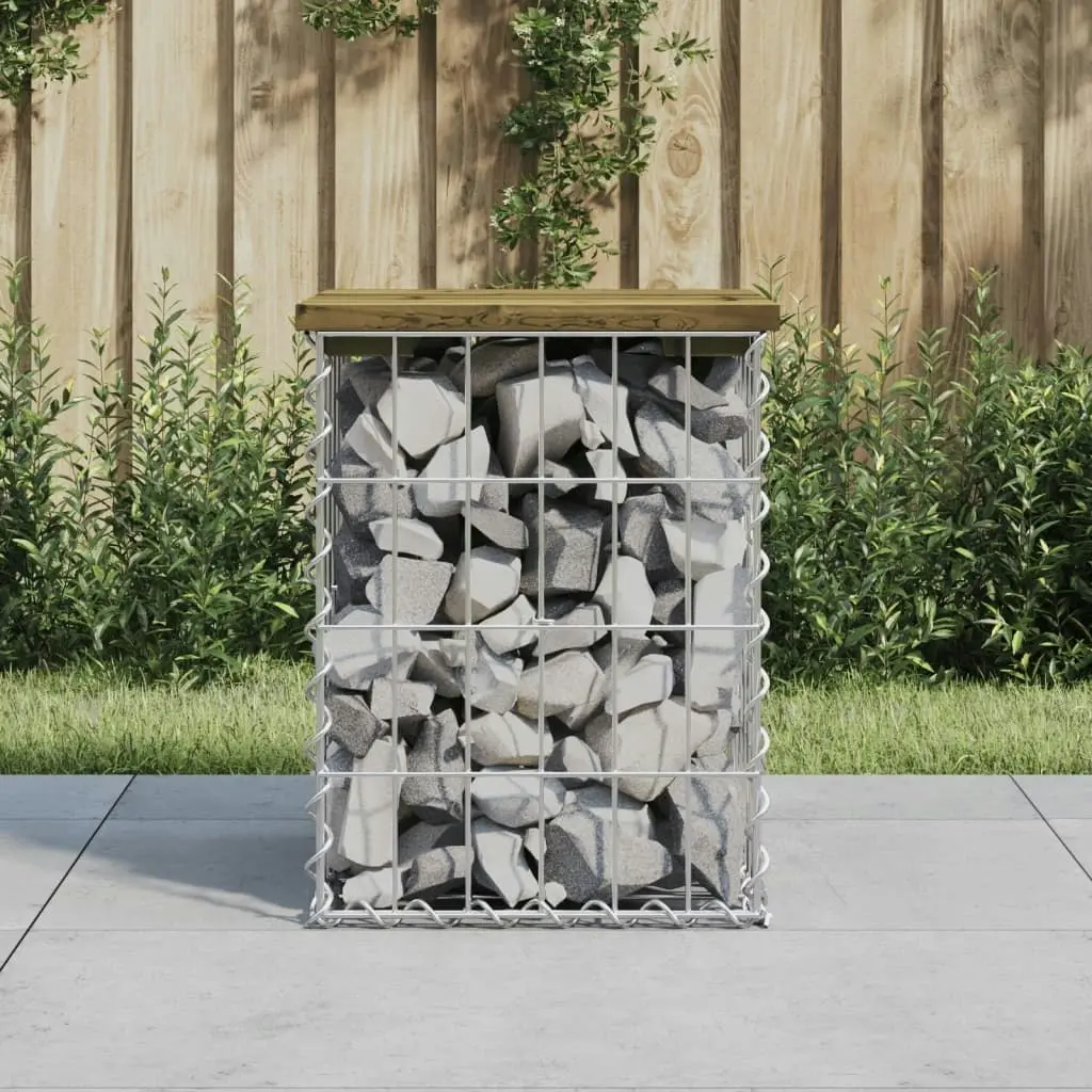 Garden Bench Gabion Design 33x31x42 cm Impregnated Wood Pine 834328