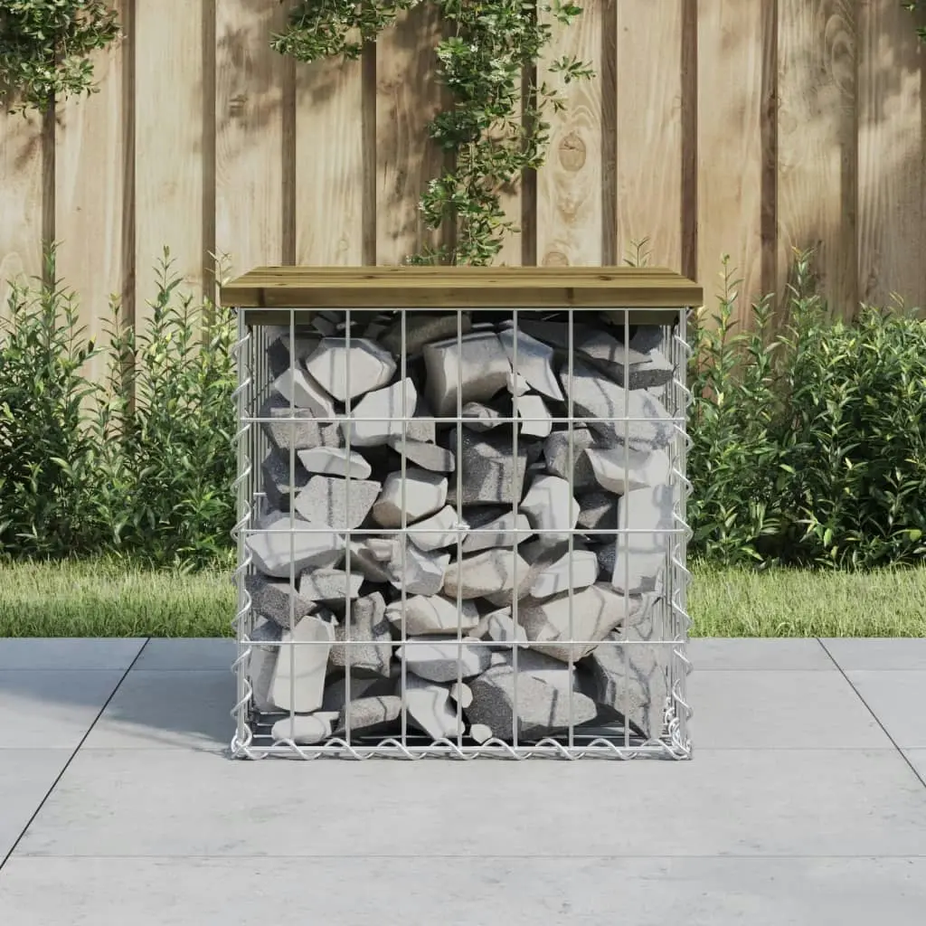 Garden Bench Gabion Design 43x44x42 cm Impregnated Wood Pine 834337