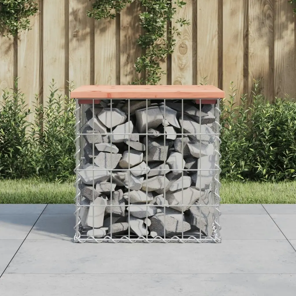 Garden Bench Gabion Design 43x44x42 cm Solid Wood Douglas 834336