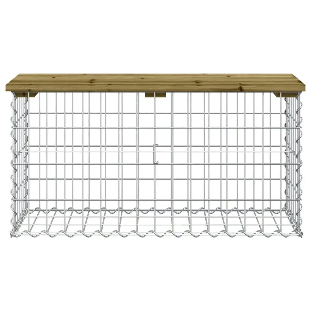 Garden Bench Gabion Design 83x31.5x42 cm Impregnated Wood Pine 834349