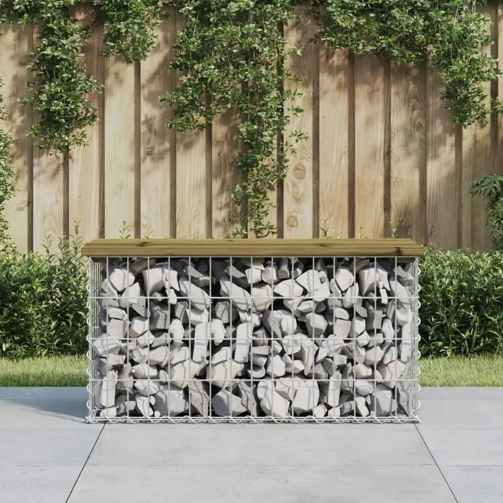 Garden Bench Gabion Design 83x31.5x42 cm Impregnated Wood Pine 834349