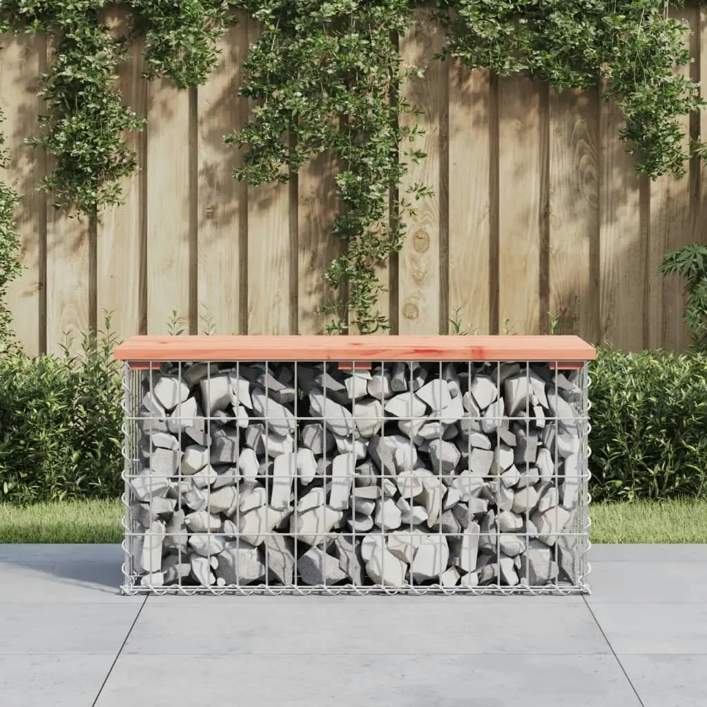 Garden Bench Gabion Design 83x31.5x42 cm Solid Wood Douglas 834348