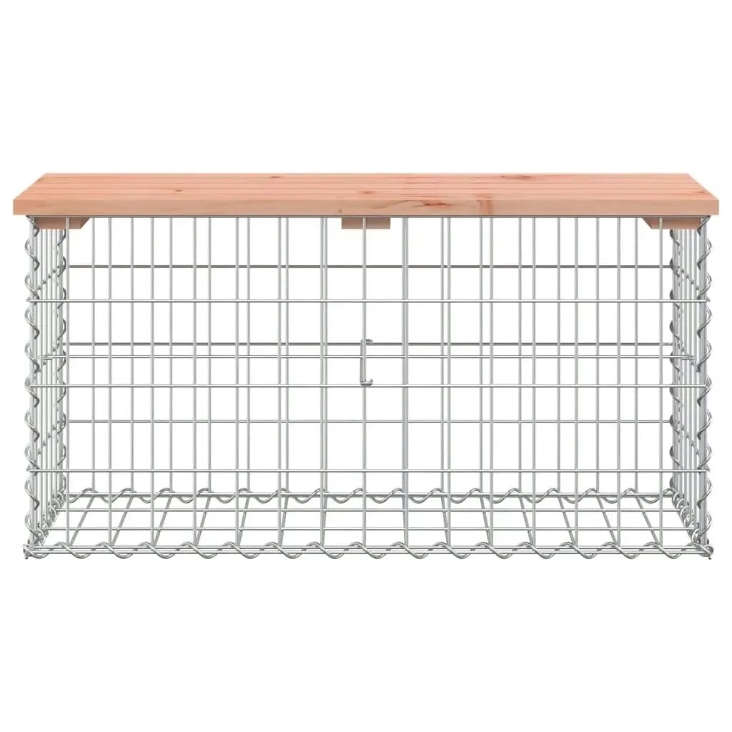 Garden Bench Gabion Design 83x31.5x42 cm Solid Wood Douglas 834348