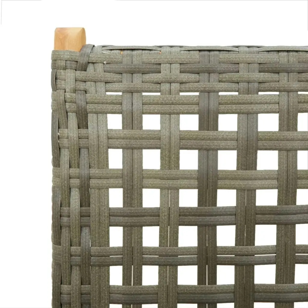 Garden Chairs 2 pcs Grey Solid Wood Acacia and Poly Rattan 367652