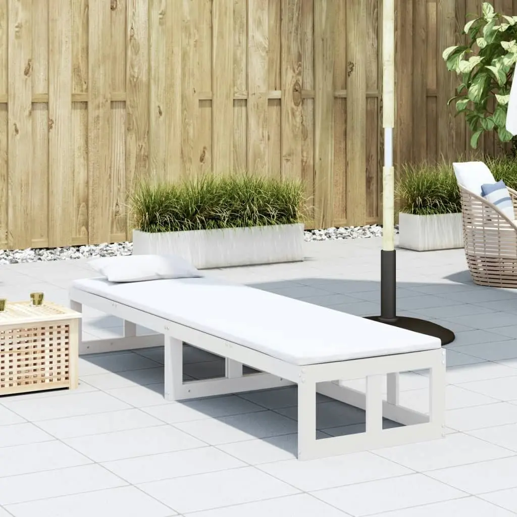 Garden Sofa Bench Extendable White Solid Wood Pine 832611