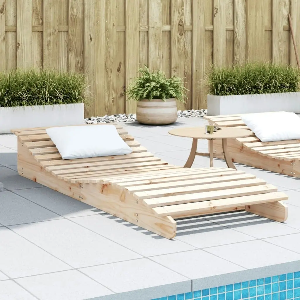 Sun Lounger 205x80x31.5 cm Solid Wood Pine 832584