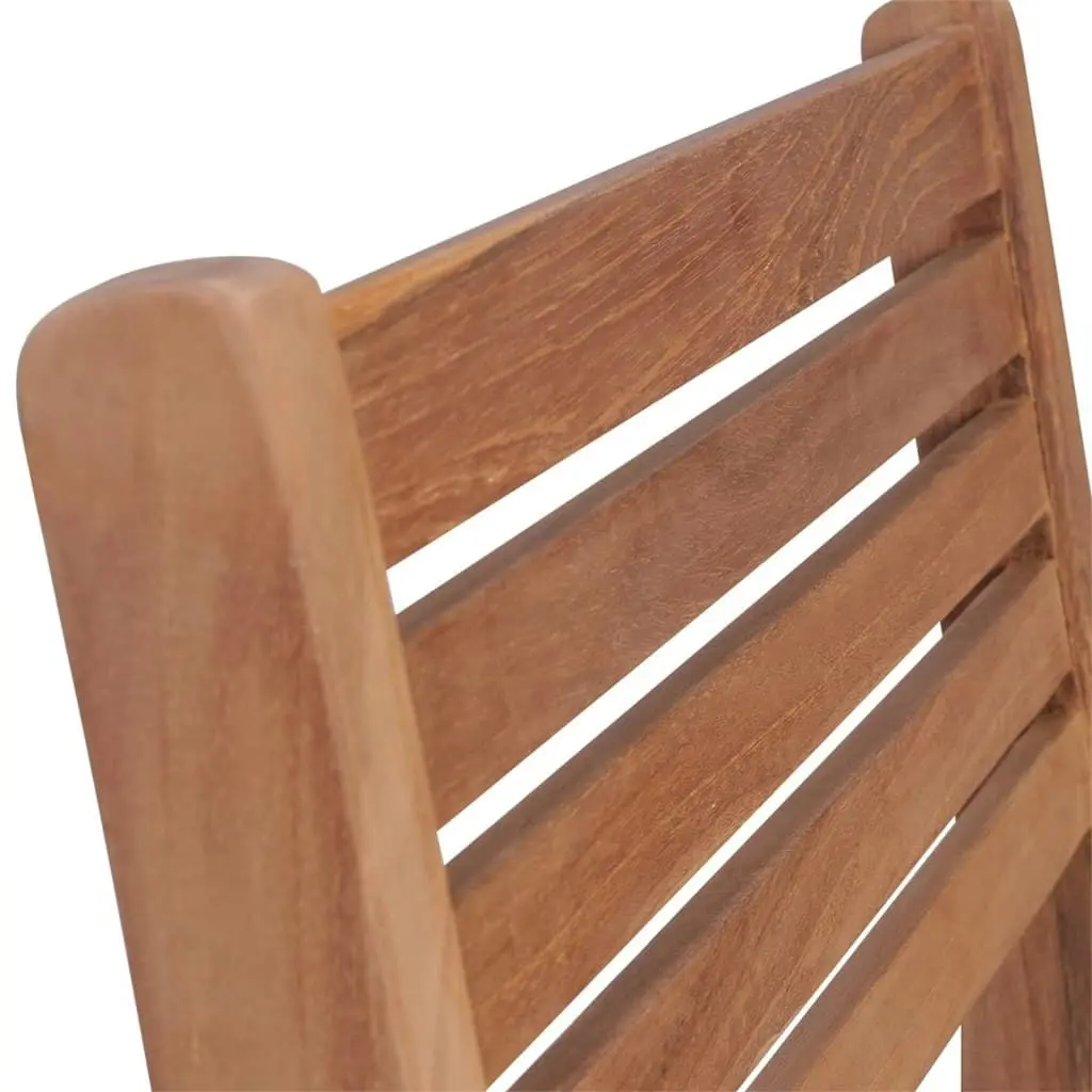 Stackable Garden Chairs with Cushions 6 pcs Solid Teak Wood 3072572