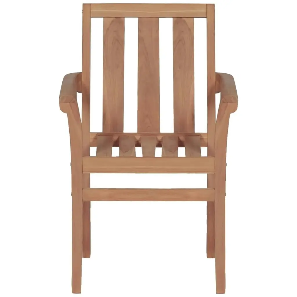 Stacking Garden Chairs 2 pcs Solid Teak Wood 44725