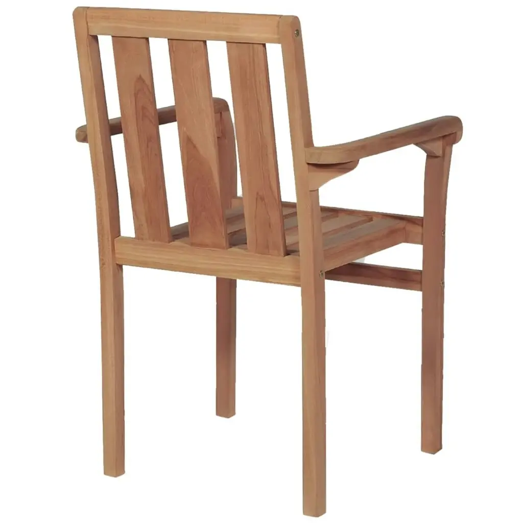 Stacking Garden Chairs 2 pcs Solid Teak Wood 44725