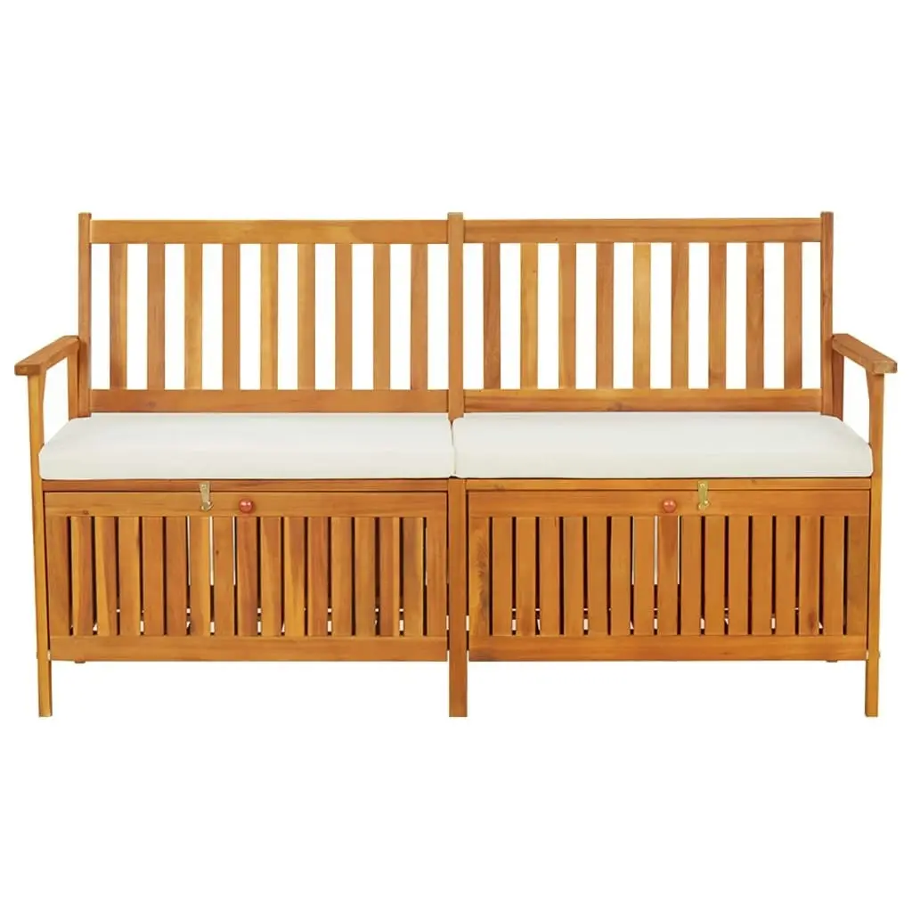 Storage Bench with Cushion 170 cm Solid Wood Acacia 316738