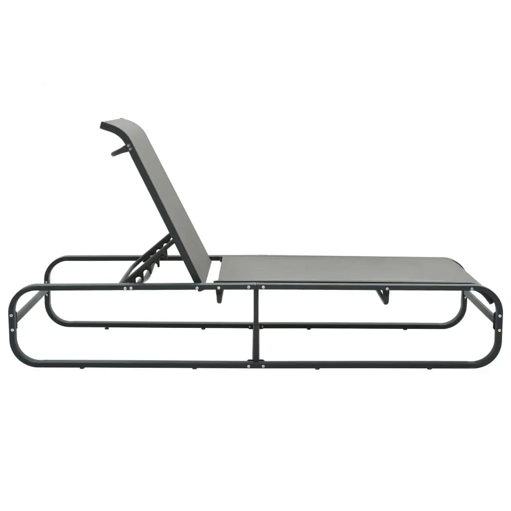 Sun Lounger Aluminium and Textilene 47843