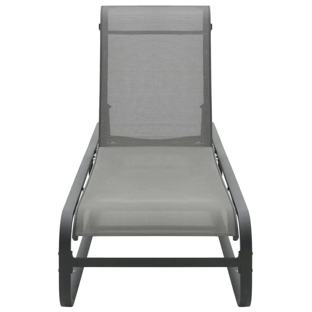 Sun Lounger Aluminium and Textilene 47843