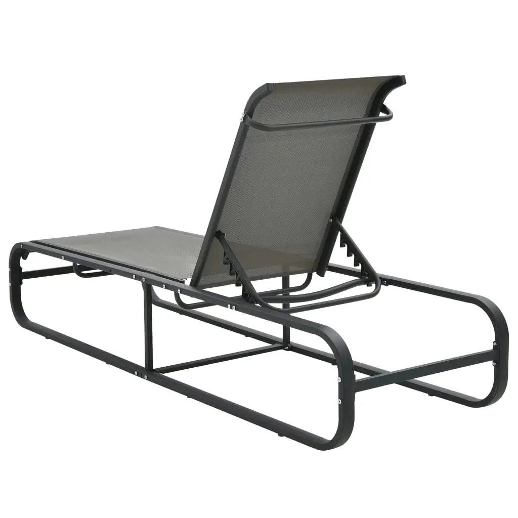 Sun Lounger Aluminium and Textilene 47843