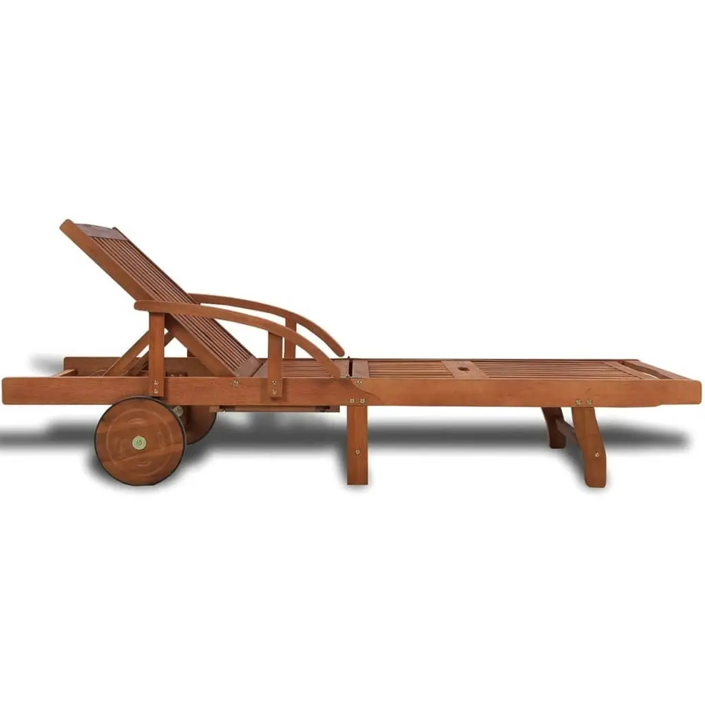 Sun Lounger Solid Acacia Wood 41446