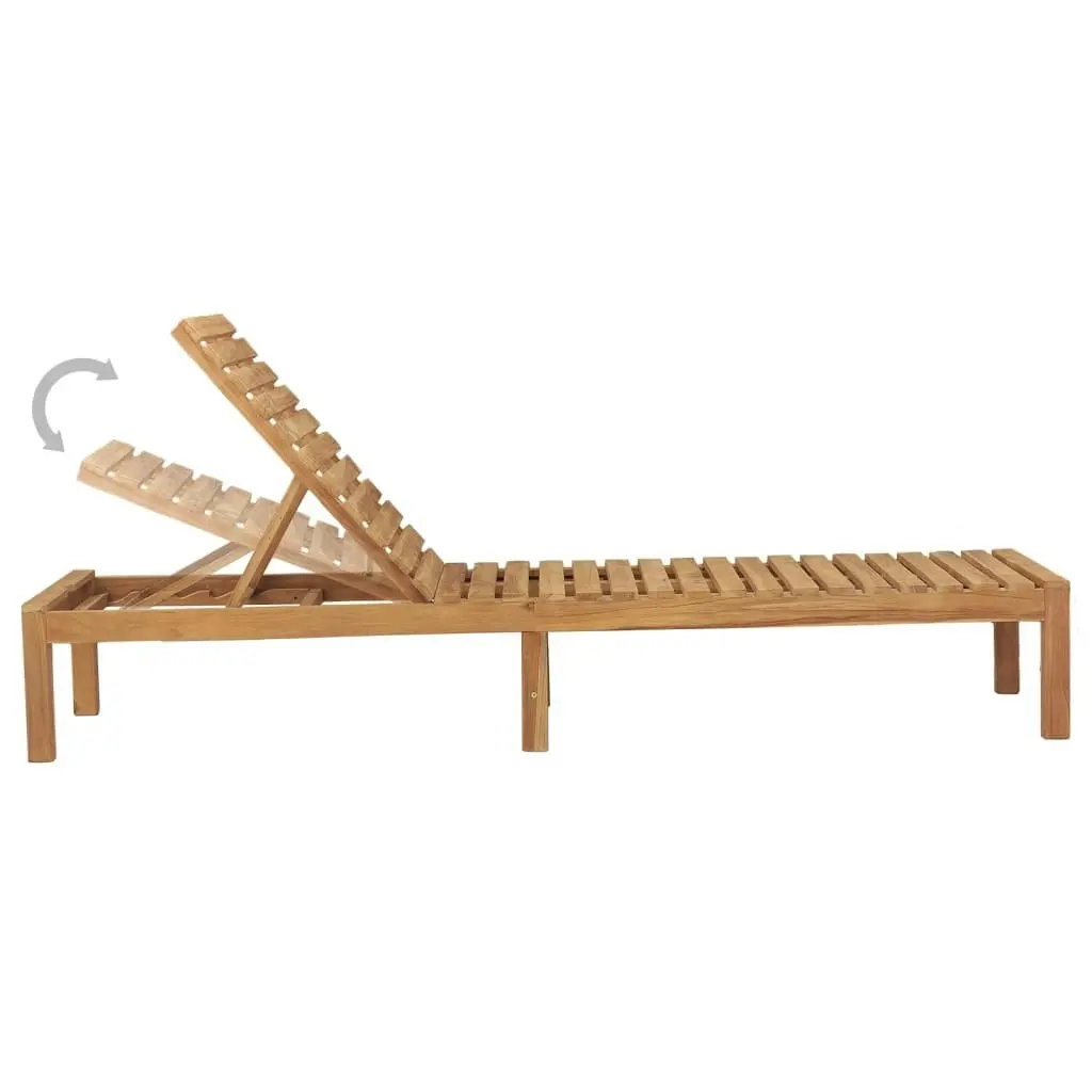 Sun Lounger Solid Wood Teak 316171