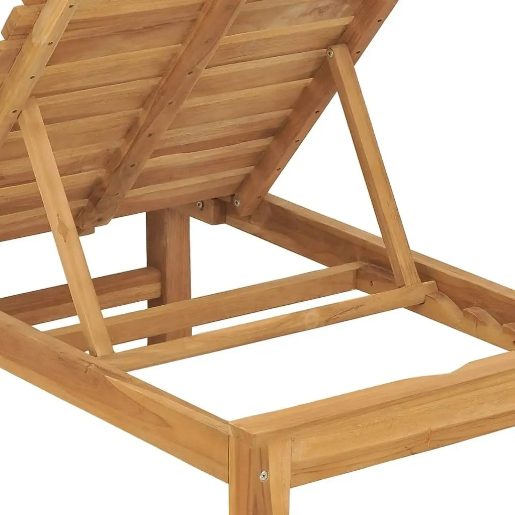 Sun Lounger Solid Wood Teak 316171