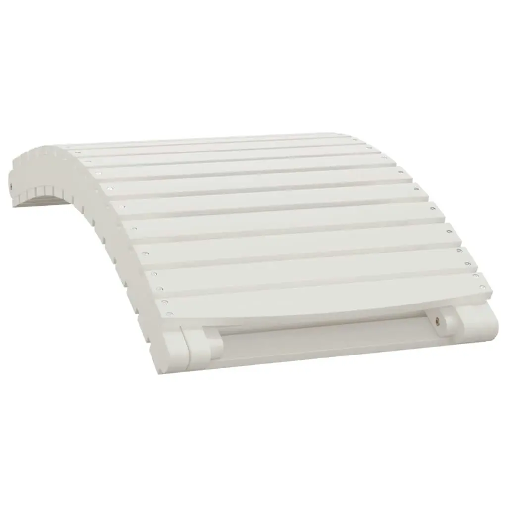 Sun Lounger White 184x55x64 cm Solid Wood Acacia 363281