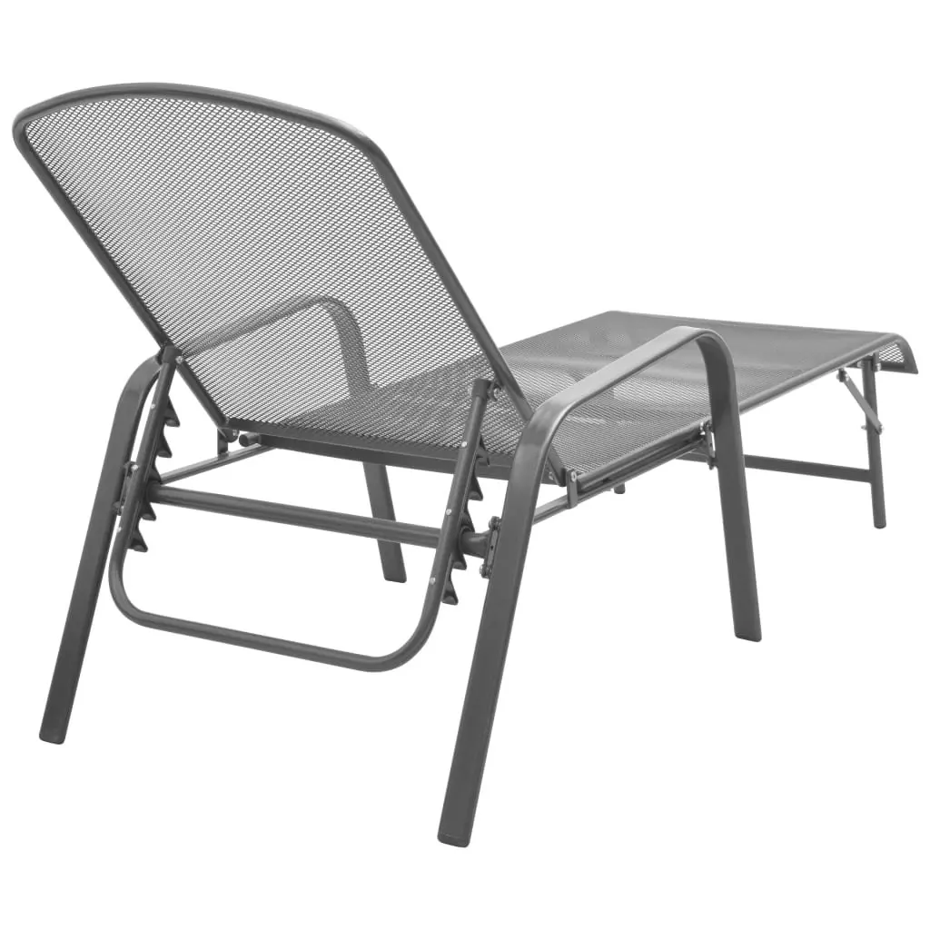 Sun Lounger Steel Anthracite 42725