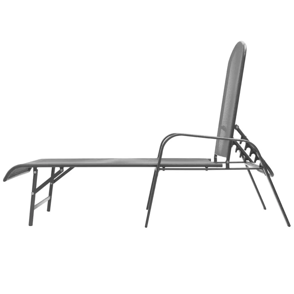 Sun Lounger Steel Anthracite 42725