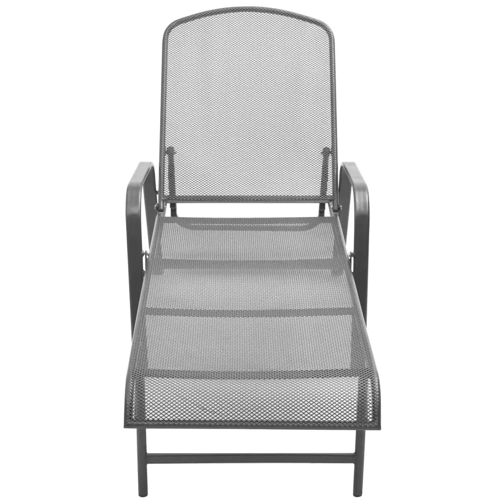 Sun Lounger Steel Anthracite 42725